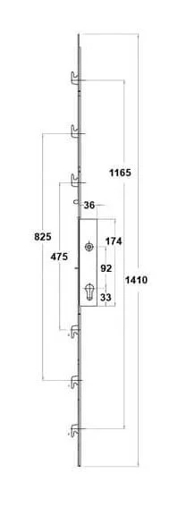 Fearless 6 Hook Patio Door Lock