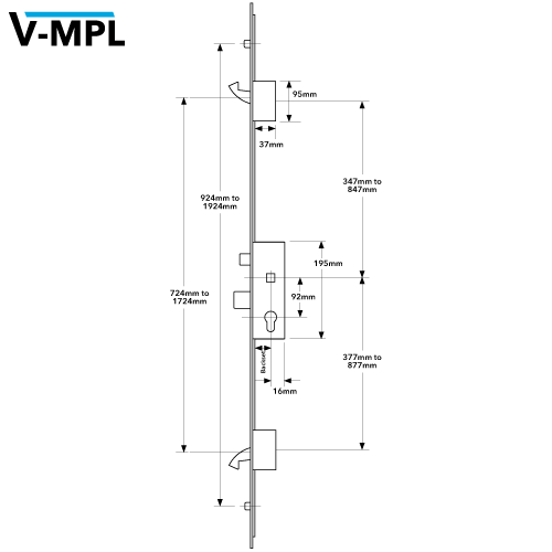 Versa Multi Fit Replacement Multipoint uPVC Door Lock
