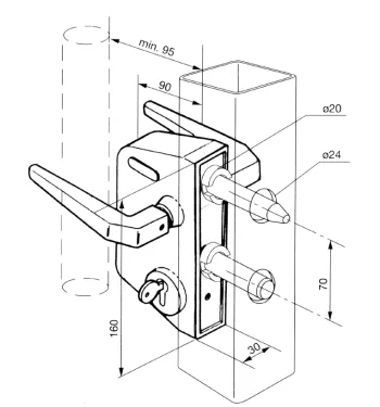 LOCINOX LCPX Surface Mounted Gate Lock