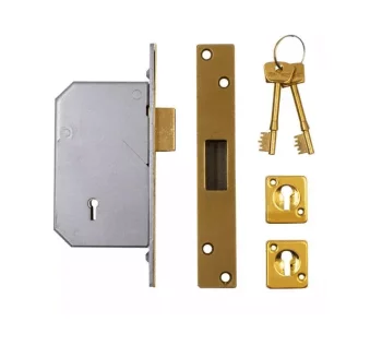 (Ex Chubb) Union 3G110 Non British Standard 5 Detainer Mortice Deadlock Brass