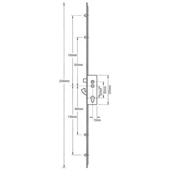 Kenrick Excalibur Latch, Hookbolt and 4 Rollers