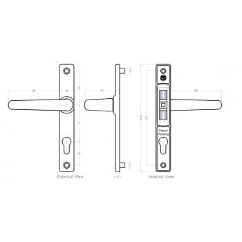 uPVC Door Handle No. 3 (Sprung)