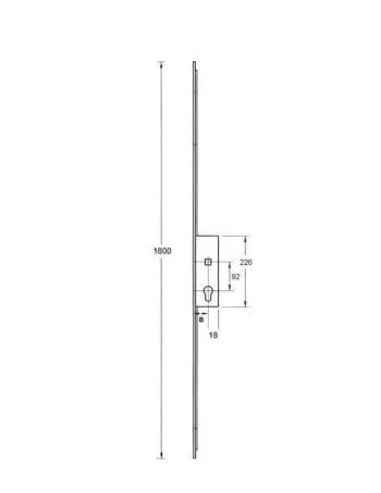 Maco G-TS Slave Mechanism 28mm Backset