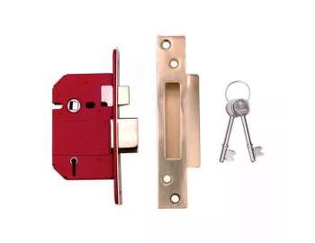 Union J2200S-PL BS 5 Lever StrongBOLT Sashlock Polished Brass