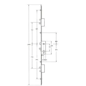 Fullex XL 3 Hook 4 Roller 2 Anti Lift 35x92 Single Spindle ( 1490mm Hook Centres )