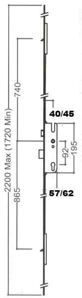 GU / G-U Tripack 2 Hook 40x92