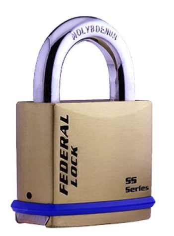 Federal FD732BSL SOLID BRASS LONG SHACKLE SNAP LOCKING PADLOCK 61MM - 50MM SHACKLE