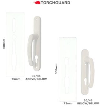 SASHSTOP Torchguard Door Handle Protector 30/45 Backset 300mm x 75mm