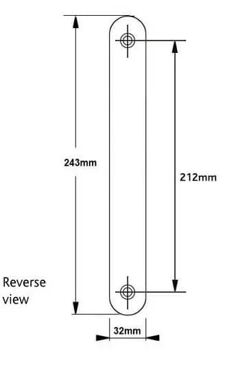 Fab & Fix Windsor Blank Exterior Only Unsprung 212mm screw centres