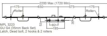 GU / G-U 2 Hook 2 Roller