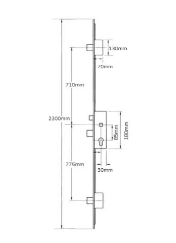 Ucem 3 Deadbolt 50x85