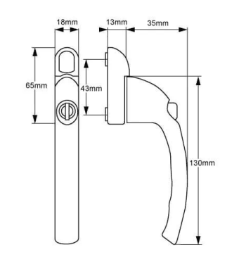 Retrofit Versa Window Espag Handle