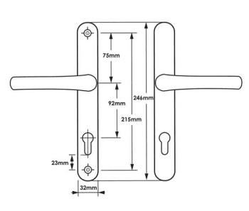 uPVC Door Handle No. 8