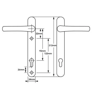 TSS Multipoint Handles (122Mm Screw Centres)