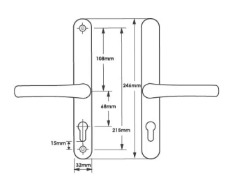 uPVC Door Handle No. 9