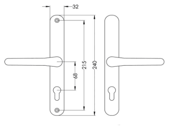 uPVC Door Handle No. 9