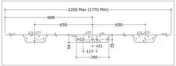 Millenco 3 Hook 2 Deadbolt 2 Roller 35x117