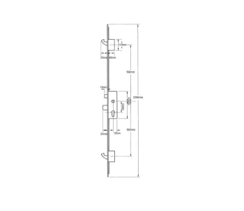 GU / G-U 2 Hook Standard - 1225mm Centres
